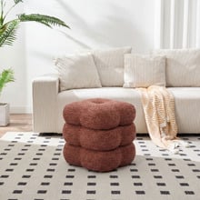 Zinnia Chenille Swivel Ottoman